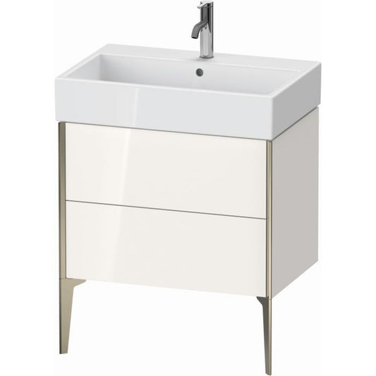 Duravit Xviu 27" x 19" x 18" Two Drawer Floorstanding Vanity Unit, White High Gloss Lacquer (XV45350B185)