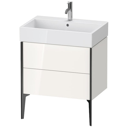 Duravit Xviu 27" x 19" x 18" Two Drawer Floorstanding Vanity Unit, White High Gloss Lacquer (XV45350B285)