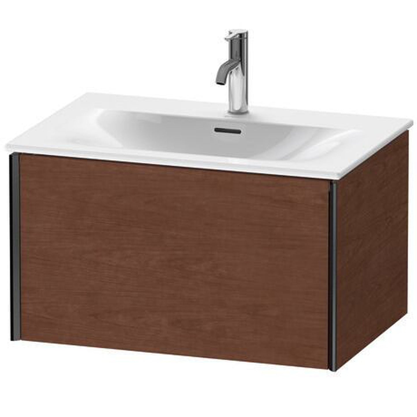 Duravit Xviu 28" x 16" x 19" One Drawer Wall-Mount Vanity Unit, American Walnut (XV40330B213)