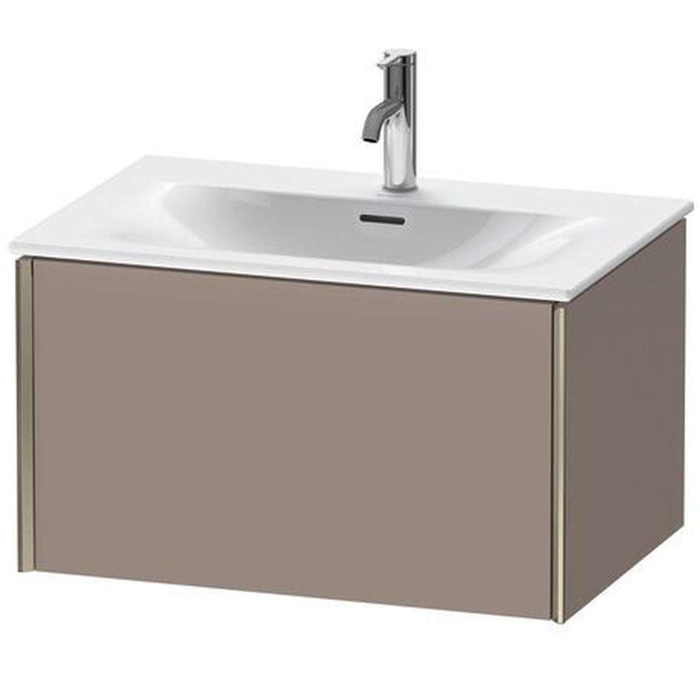 Duravit Xviu 28" x 16" x 19" One Drawer Wall-Mount Vanity Unit, Basalt Matt (XV40330B143)