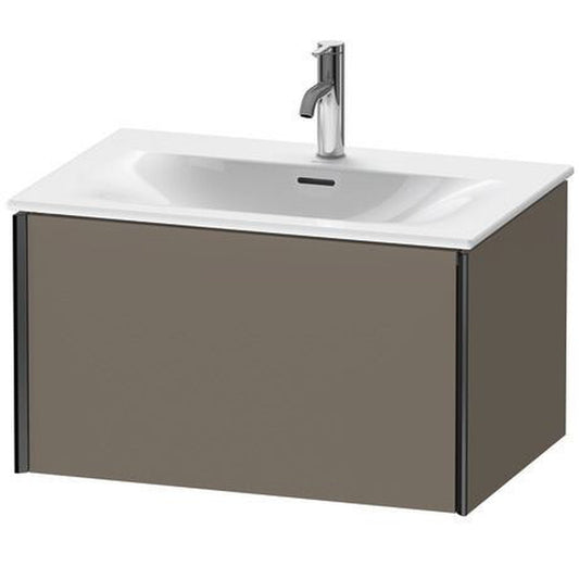 Duravit Xviu 28" x 16" x 19" One Drawer Wall-Mount Vanity Unit, Flannel Grey Satin Matt Lacquer (XV40330B290)