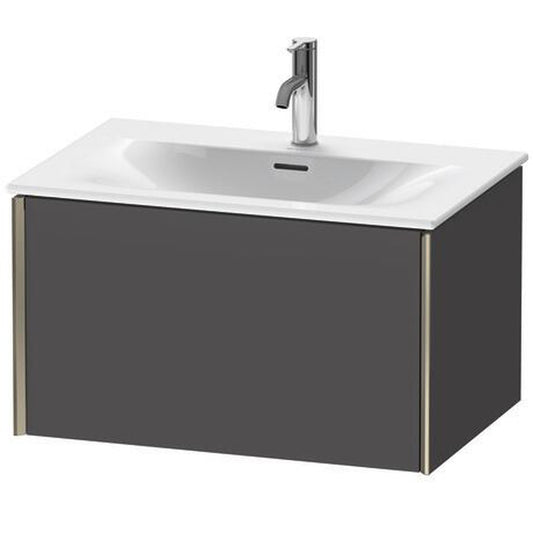 Duravit Xviu 28" x 16" x 19" One Drawer Wall-Mount Vanity Unit, Graphite Matt (XV40330B149)