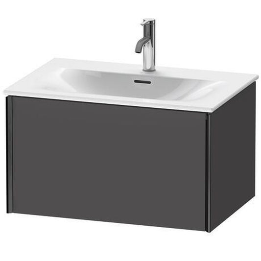 Duravit Xviu 28" x 16" x 19" One Drawer Wall-Mount Vanity Unit, Graphite Matt (XV40330B249)