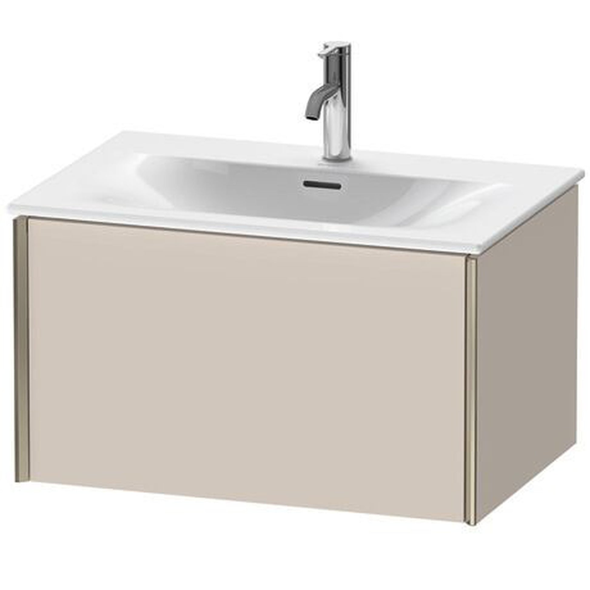 Duravit Xviu 28" x 16" x 19" One Drawer Wall-Mount Vanity Unit, Taupe Matt (XV40330B191)