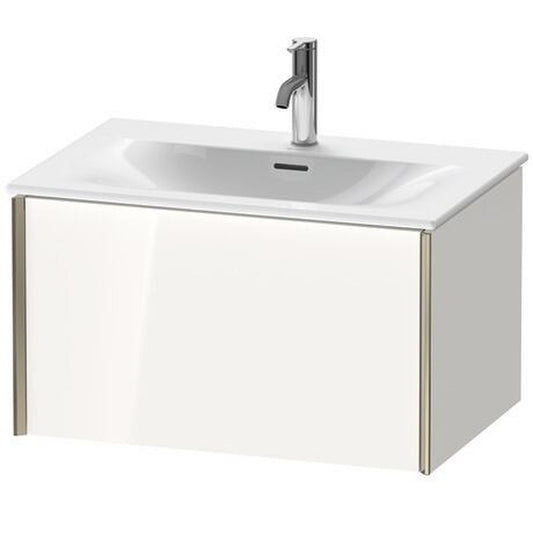 Duravit Xviu 28" x 16" x 19" One Drawer Wall-Mount Vanity Unit, White High Gloss Lacquer (XV40330B185)