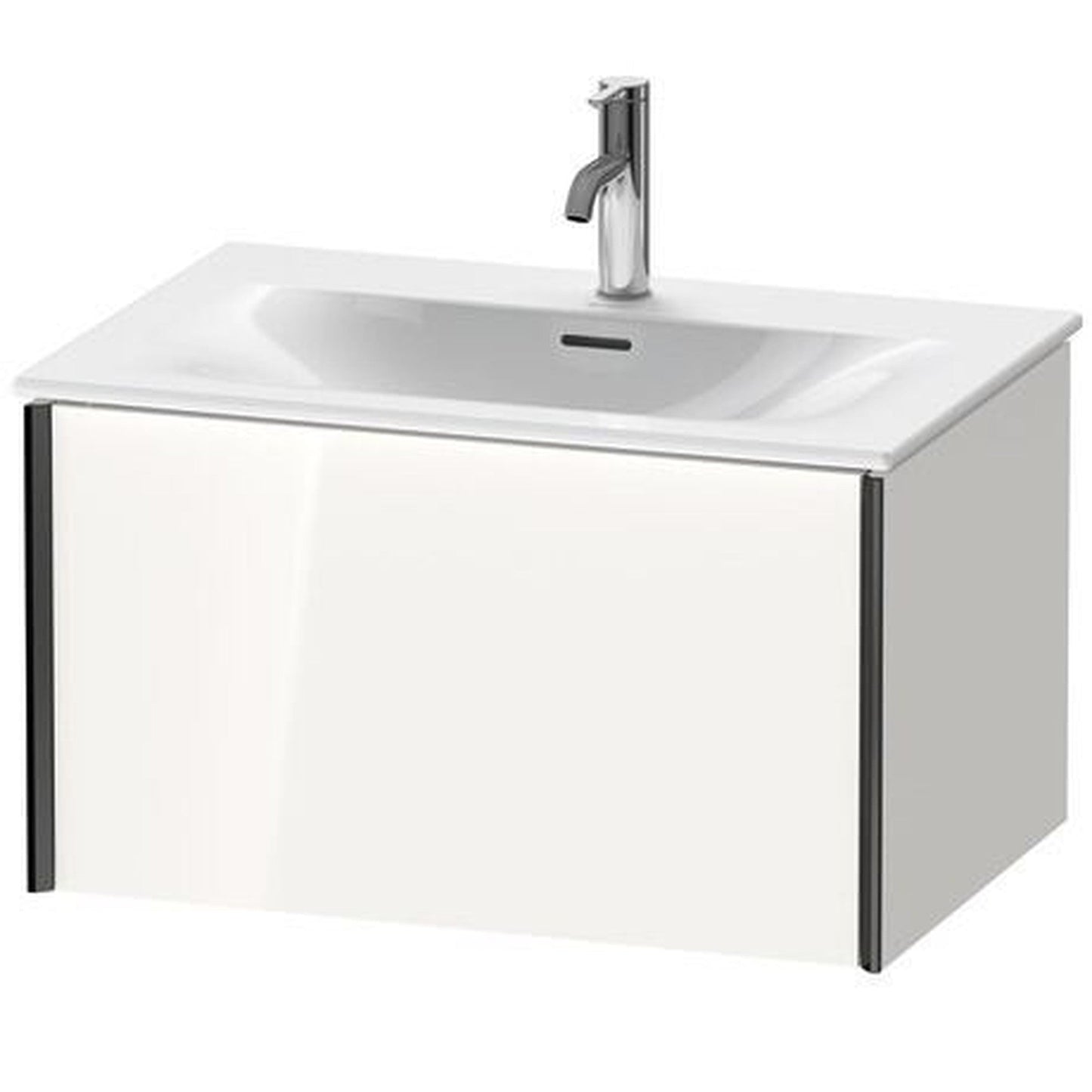 Duravit Xviu 28" x 16" x 19" One Drawer Wall-Mount Vanity Unit, White High Gloss Lacquer (XV40330B285)