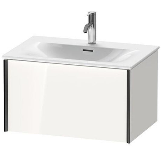 Duravit Xviu 28" x 16" x 19" One Drawer Wall-Mount Vanity Unit, White High Gloss Lacquer (XV40330B285)
