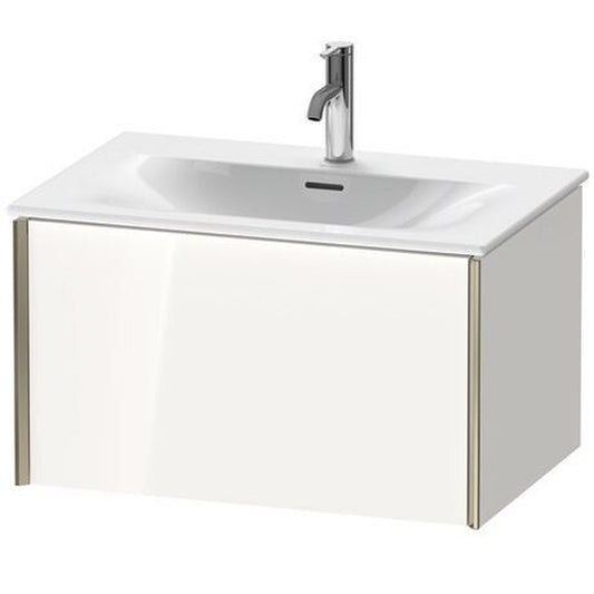 Duravit Xviu 28" x 16" x 19" One Drawer Wall-Mount Vanity Unit, White High Gloss (XV40330B122)