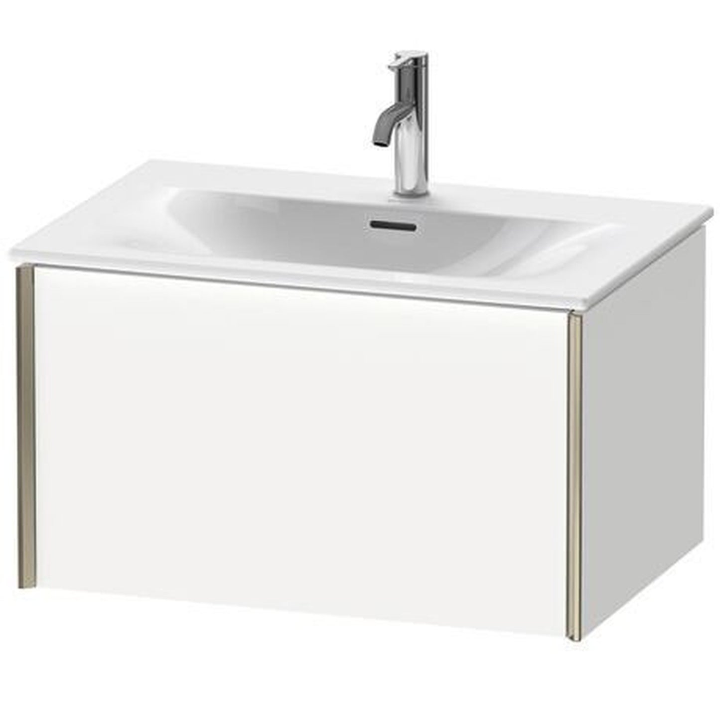 Duravit Xviu 28" x 16" x 19" One Drawer Wall-Mount Vanity Unit, White Matt (XV40330B118)