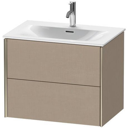 Duravit Xviu 28" x 22" x 19" Two Drawer Wall-Mount Vanity Unit, Linen (XV41330B175)