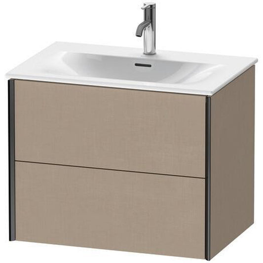 Duravit Xviu 28" x 22" x 19" Two Drawer Wall-Mount Vanity Unit, Linen (XV41330B275)