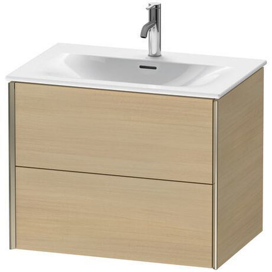 Duravit Xviu 28" x 22" x 19" Two Drawer Wall-Mount Vanity Unit, Mediterreanean Oak Real Wood Veneer (XV41330B171)