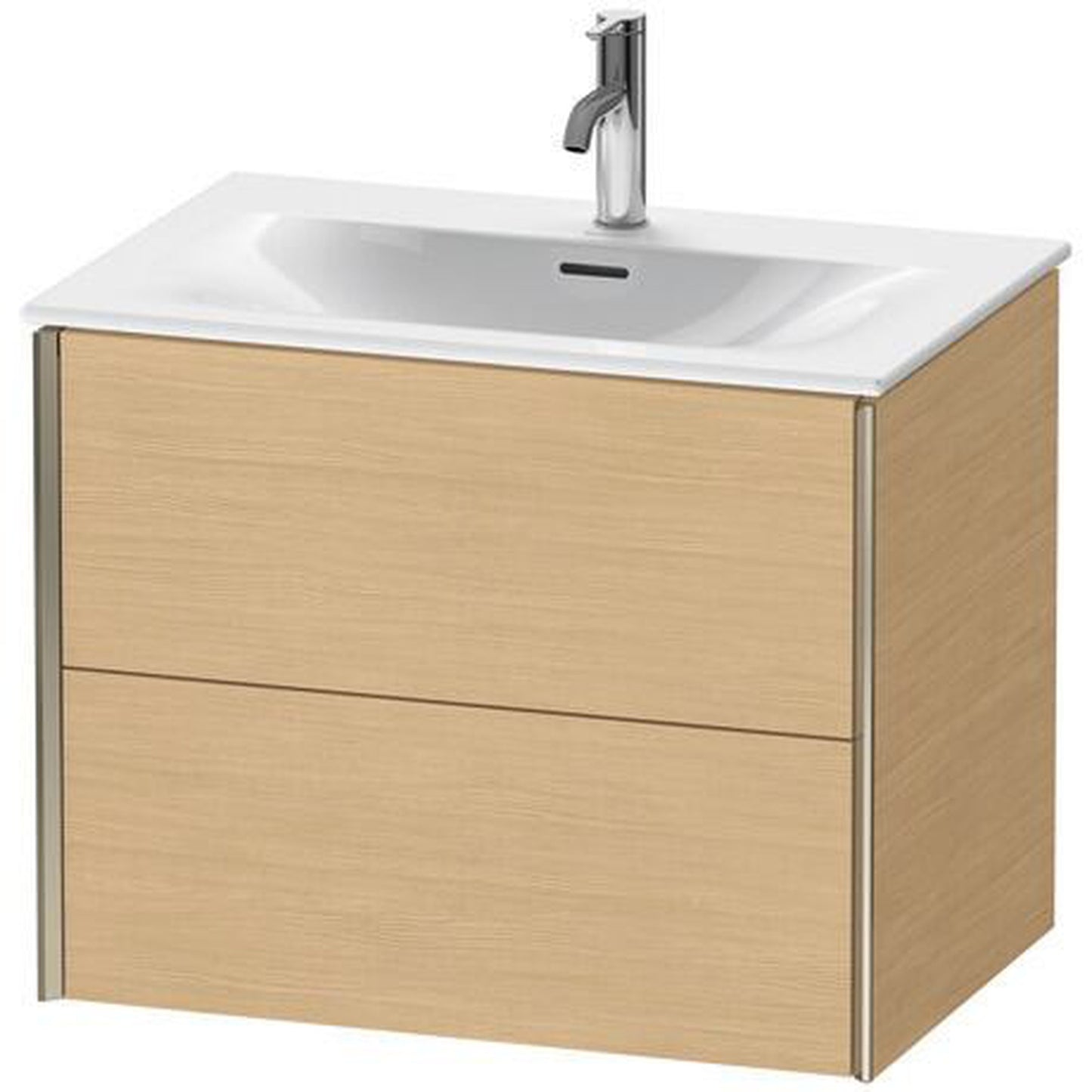 Duravit Xviu 28" x 22" x 19" Two Drawer Wall-Mount Vanity Unit, Natural Oak (XV41330B130)