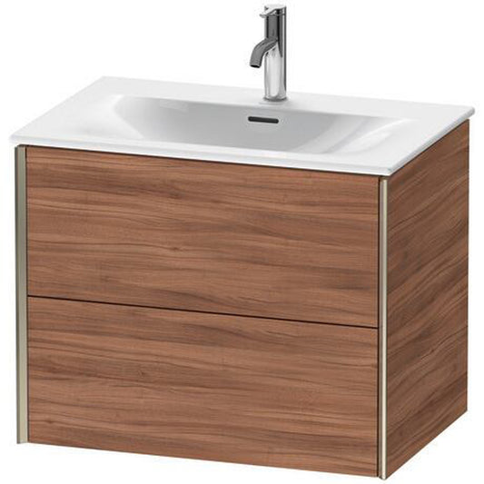 Duravit Xviu 28" x 22" x 19" Two Drawer Wall-Mount Vanity Unit, Natural Walnut (XV41330B179)