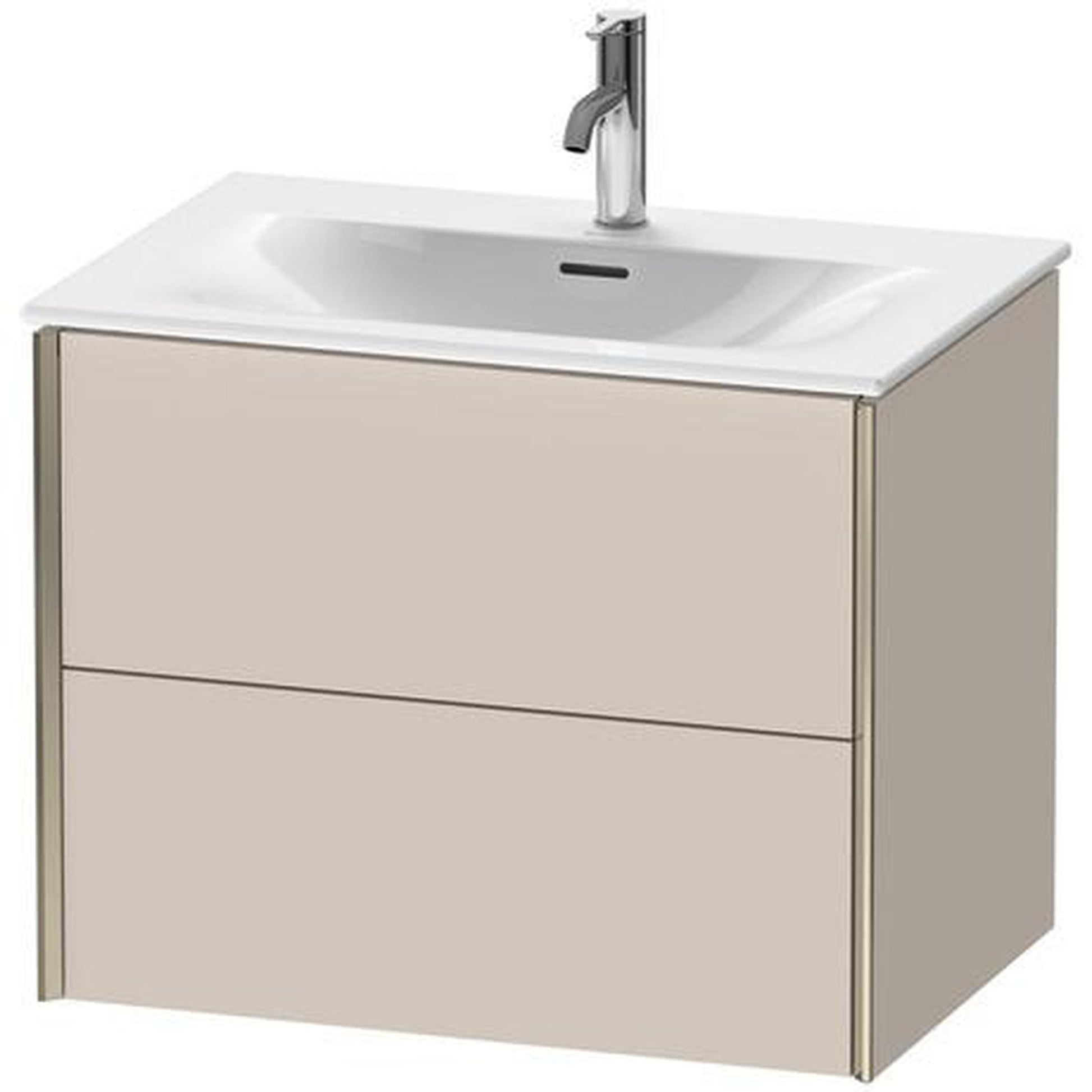 Duravit Xviu 28" x 22" x 19" Two Drawer Wall-Mount Vanity Unit, Taupe Matt (XV41330B191)