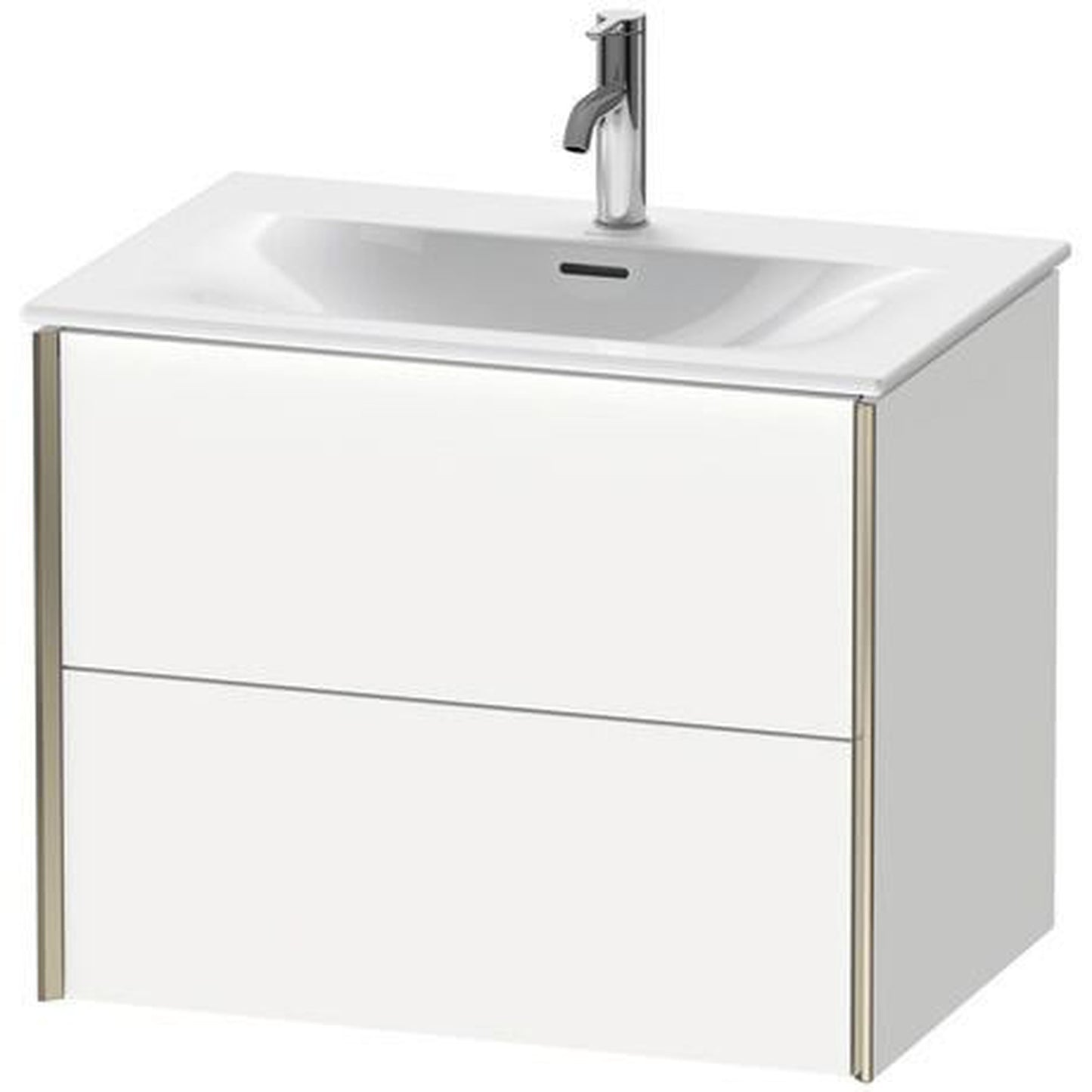 Duravit Xviu 28" x 22" x 19" Two Drawer Wall-Mount Vanity Unit, White Matt (XV41330B118)