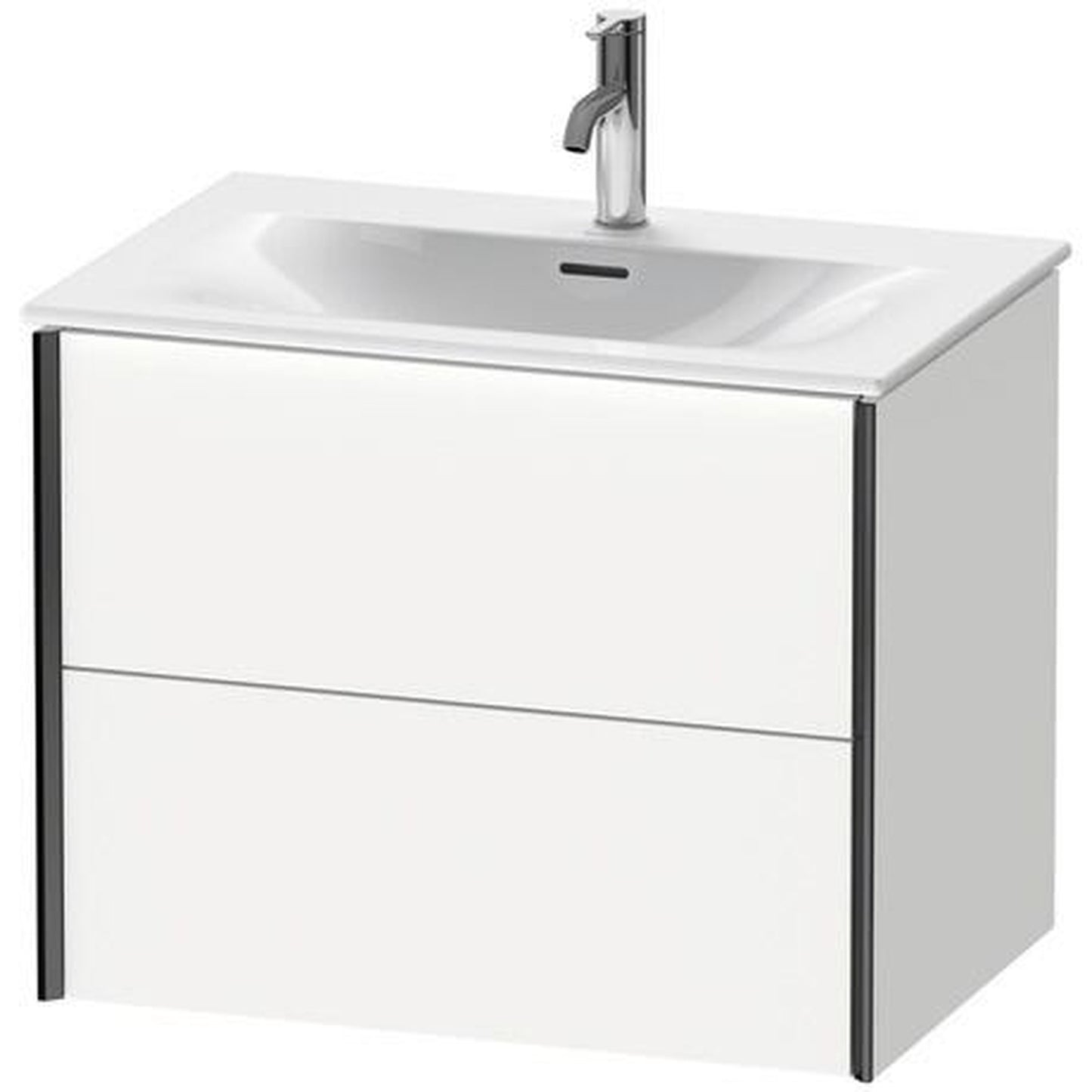 Duravit Xviu 28" x 22" x 19" Two Drawer Wall-Mount Vanity Unit, White Matt (XV41330B218)