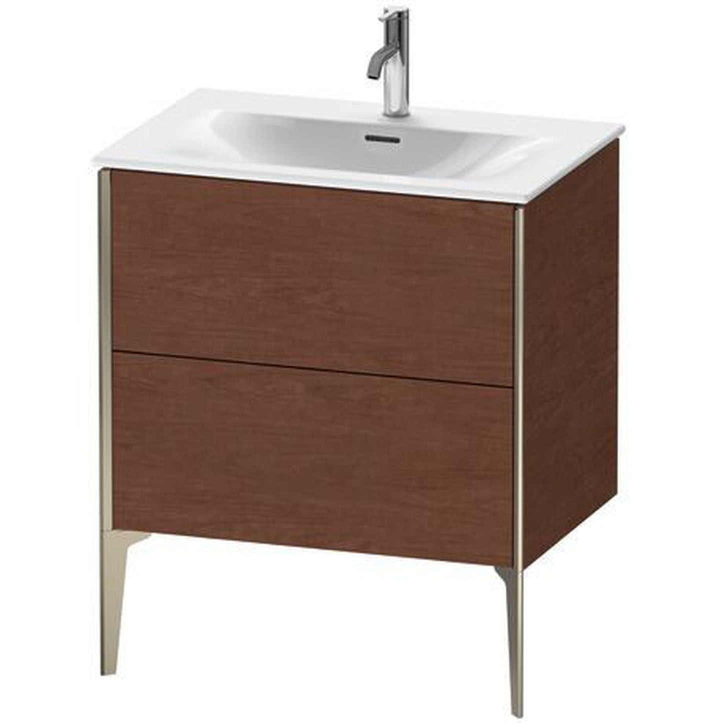 Duravit Xviu 28" x 23" x 19" One Drawer Floorstanding Vanity Unit, American Walnut (XV43010B113)