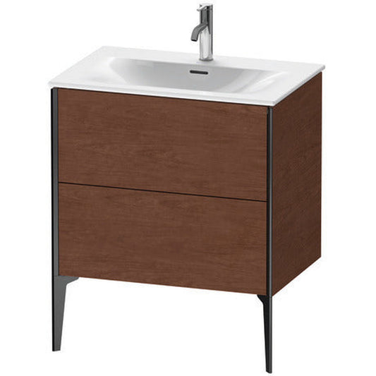 Duravit Xviu 28" x 23" x 19" One Drawer Floorstanding Vanity Unit, American Walnut (XV43010B213)