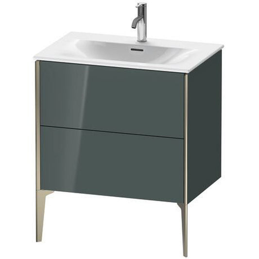 Duravit Xviu 28" x 23" x 19" One Drawer Floorstanding Vanity Unit, Dolomiti Grey High Gloss Lacquer (XV43010B138)