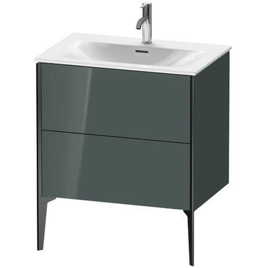 Duravit Xviu 28" x 23" x 19" One Drawer Floorstanding Vanity Unit, Dolomiti Grey High Gloss Lacquer (XV43010B238)