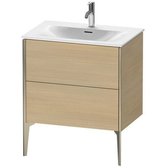 Duravit Xviu 28" x 23" x 19" One Drawer Floorstanding Vanity Unit, Mediterreanean Oak Real Wood Veneer (XV43010B171)