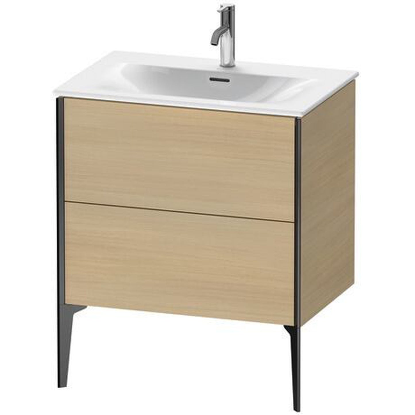 Duravit Xviu 28" x 23" x 19" One Drawer Floorstanding Vanity Unit, Mediterreanean Oak Real Wood Veneer (XV43010B271)