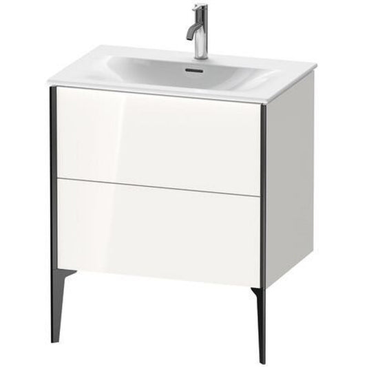 Duravit Xviu 28" x 23" x 19" One Drawer Floorstanding Vanity Unit, White High Gloss Lacquer (XV43010B285)