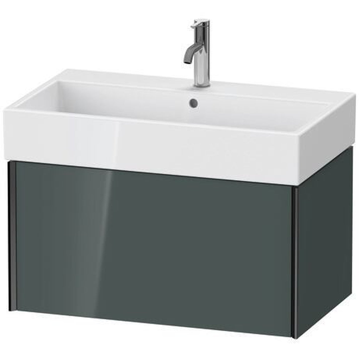 Duravit Xviu 31" x 16" x 18" One Drawer Wall-Mount Vanity Unit, Dolomiti Grey High Gloss Lacquer (XV42360B238)