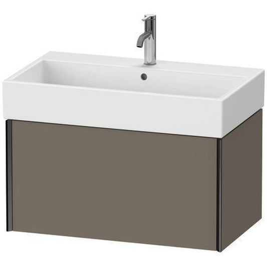 Duravit Xviu 31" x 16" x 18" One Drawer Wall-Mount Vanity Unit, Flannel Grey Satin Matt Lacquer (XV42360B290)