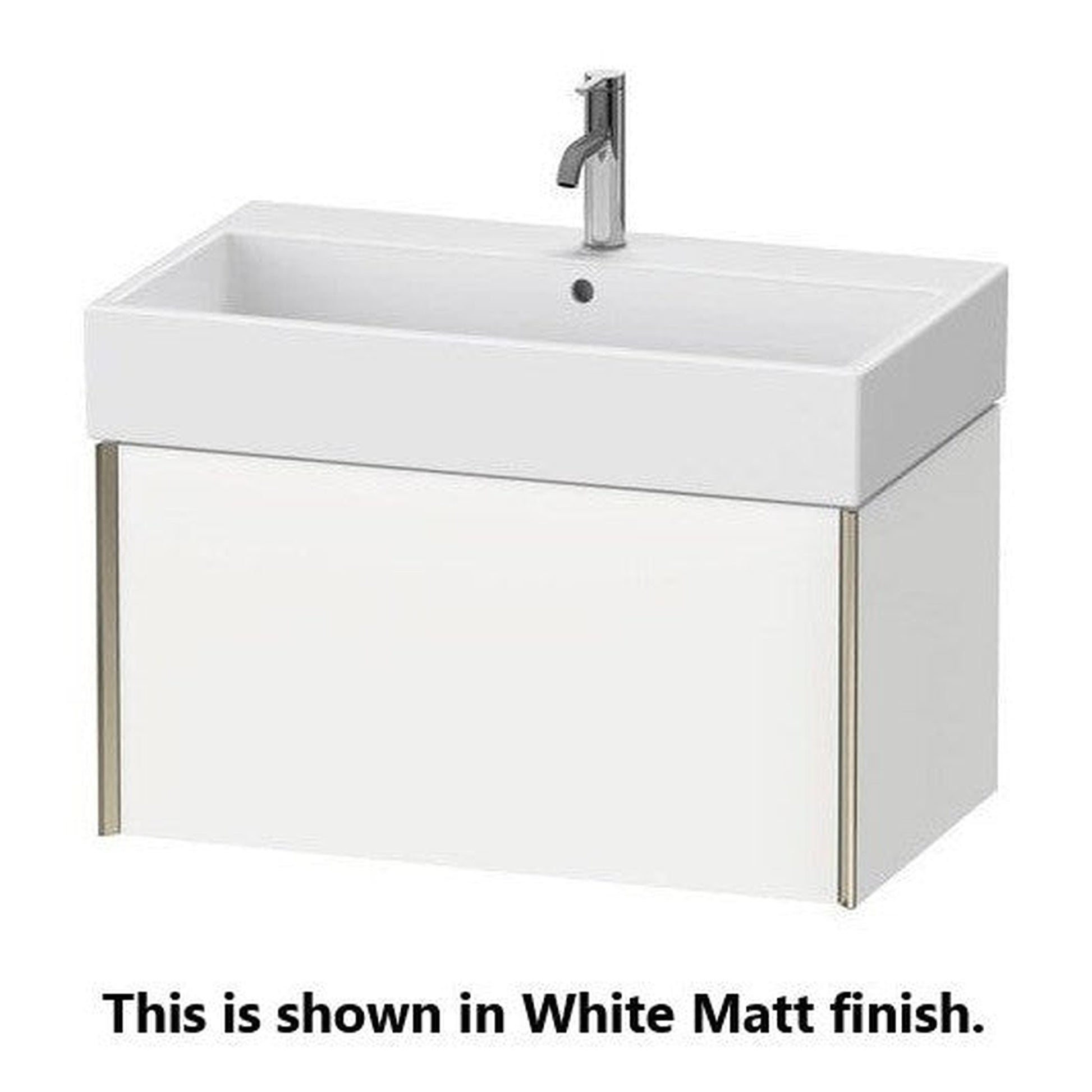 Duravit Xviu 31" x 16" x 18" One Drawer Wall-Mount Vanity Unit, Stone Blue High Gloss Lacquer (XV42360B247)