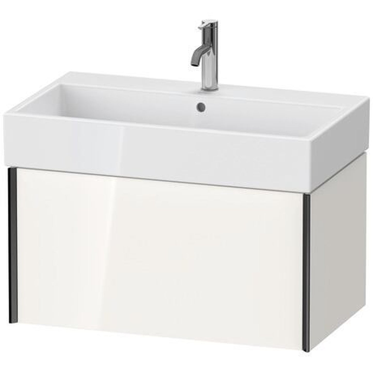 Duravit Xviu 31" x 16" x 18" One Drawer Wall-Mount Vanity Unit, White High Gloss Lacquer (XV42360B285)