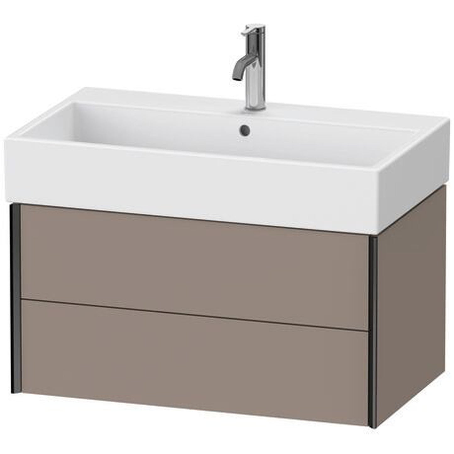 Duravit Xviu 31" x 16" x 18" Two Drawer Wall-Mount Vanity Unit, Basalt Matt (XV43360B243)