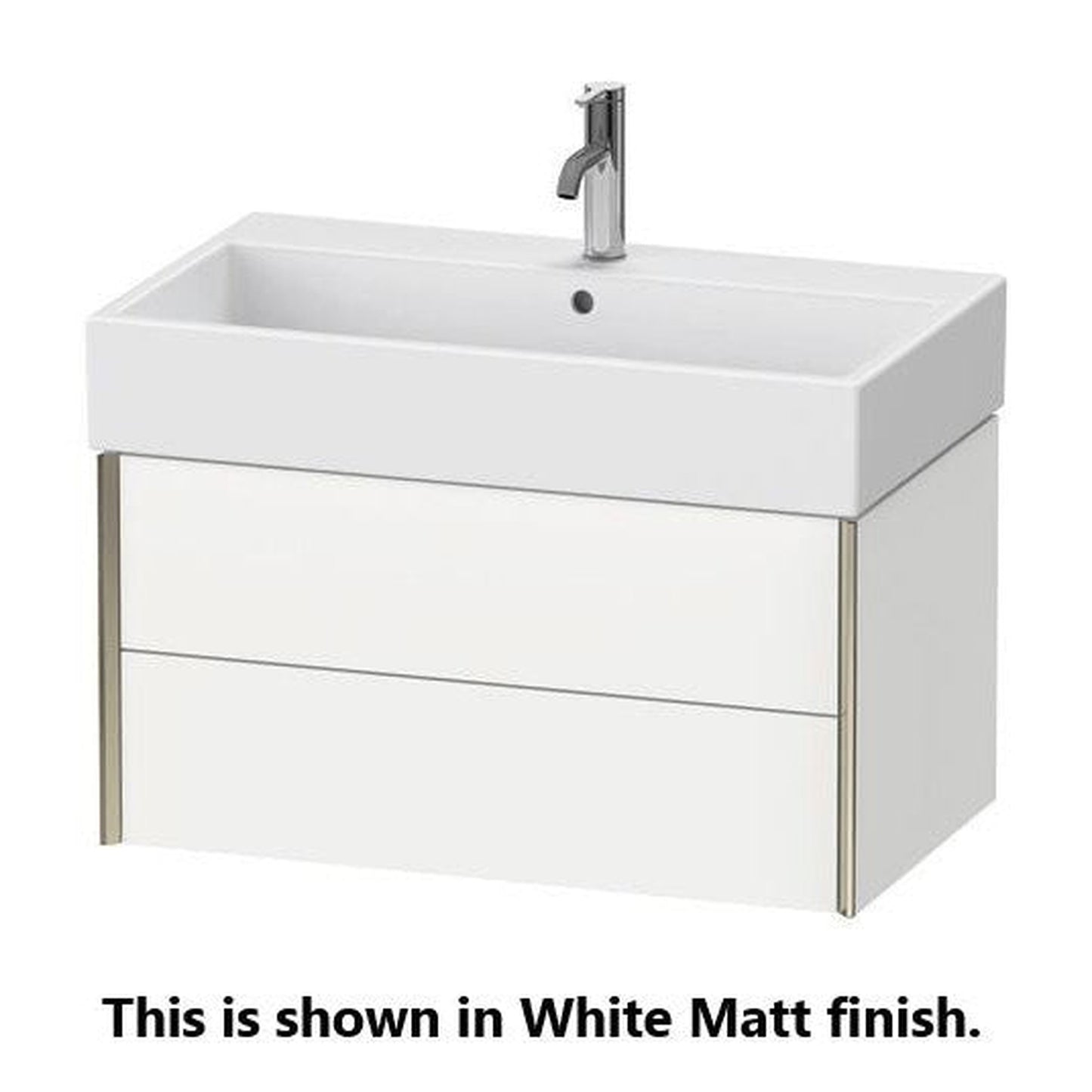 Duravit Xviu 31" x 16" x 18" Two Drawer Wall-Mount Vanity Unit, Brushed Oak (XV43360B212)