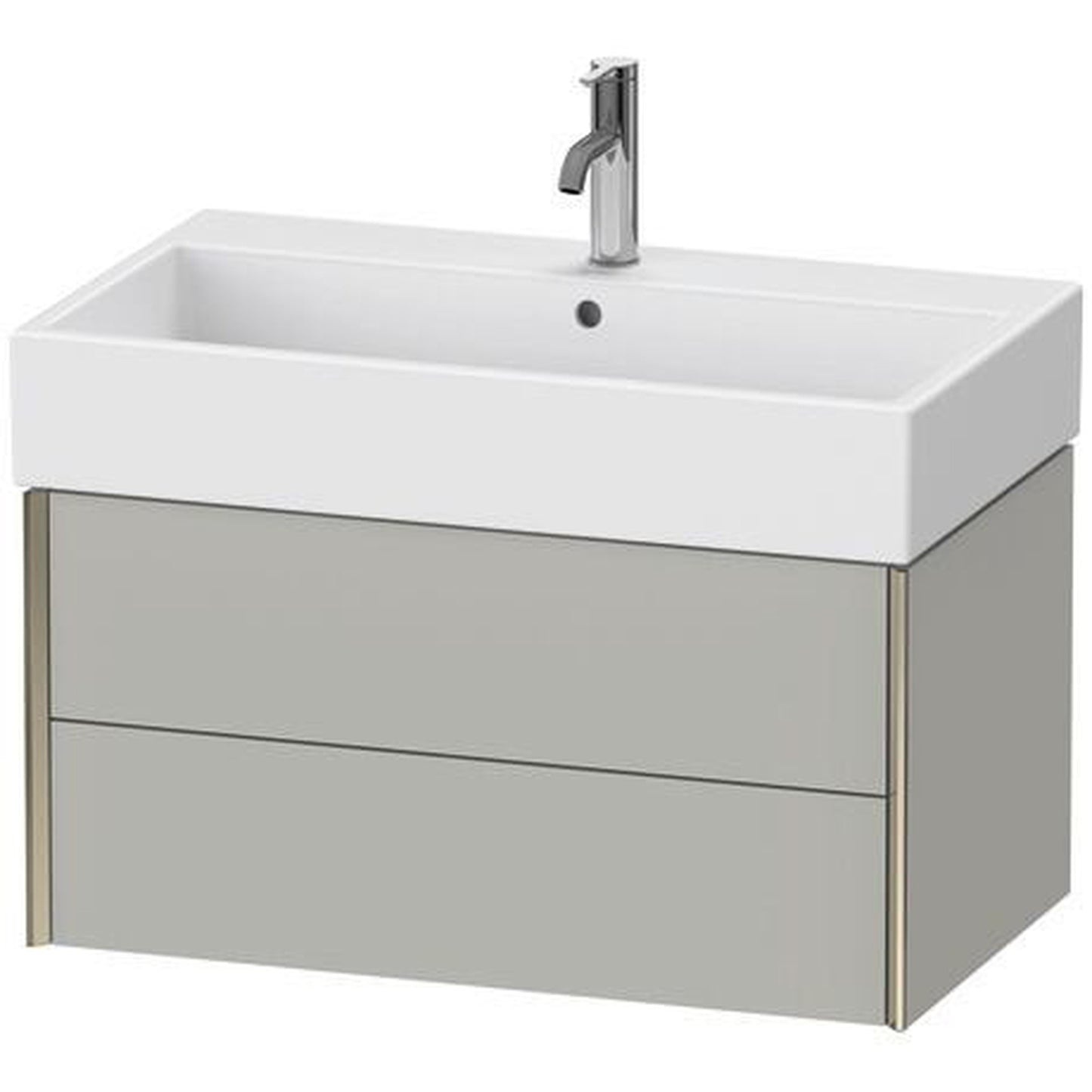 Duravit Xviu 31" x 16" x 18" Two Drawer Wall-Mount Vanity Unit, Concrete Grey Matt (XV43360B107)