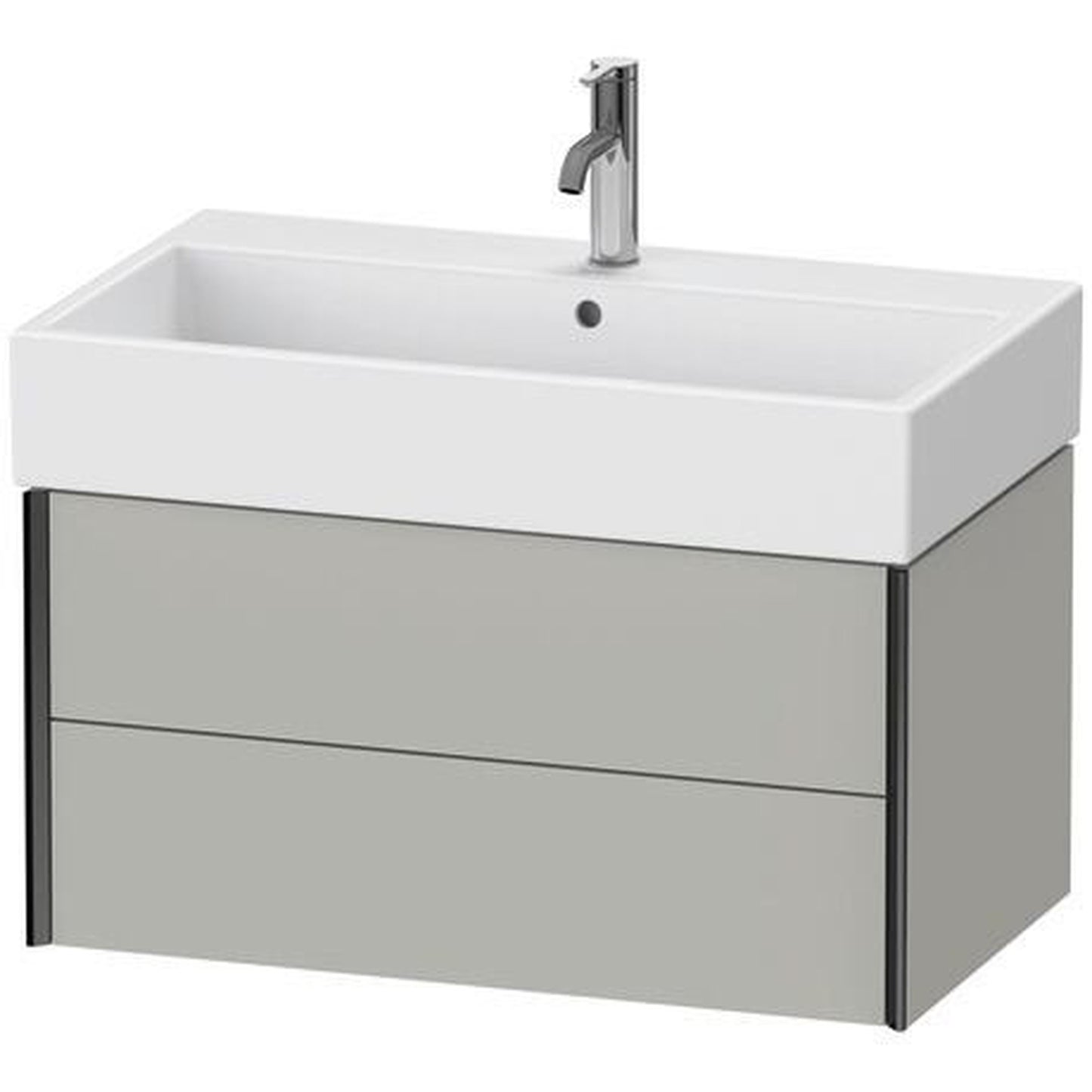 Duravit Xviu 31" x 16" x 18" Two Drawer Wall-Mount Vanity Unit, Concrete Grey Matt (XV43360B207)