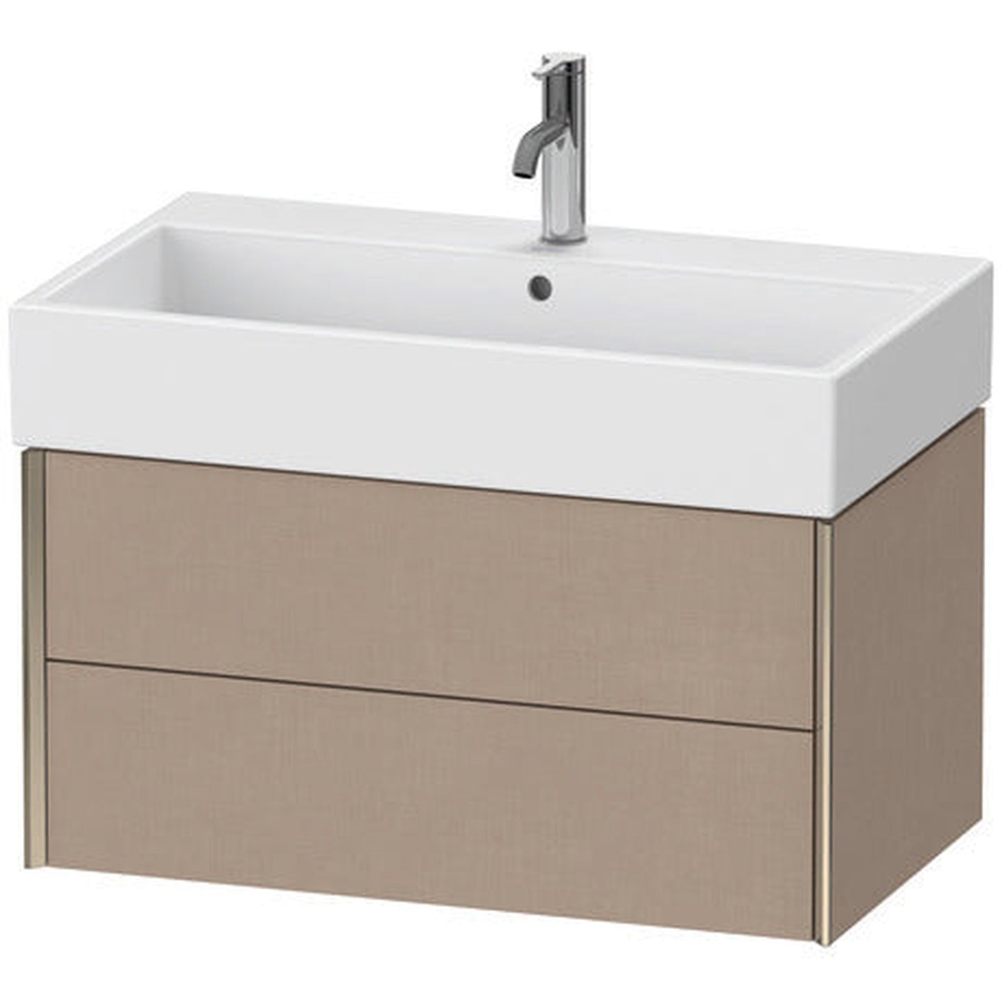 Duravit Xviu 31" x 16" x 18" Two Drawer Wall-Mount Vanity Unit, Linen (XV43360B175)