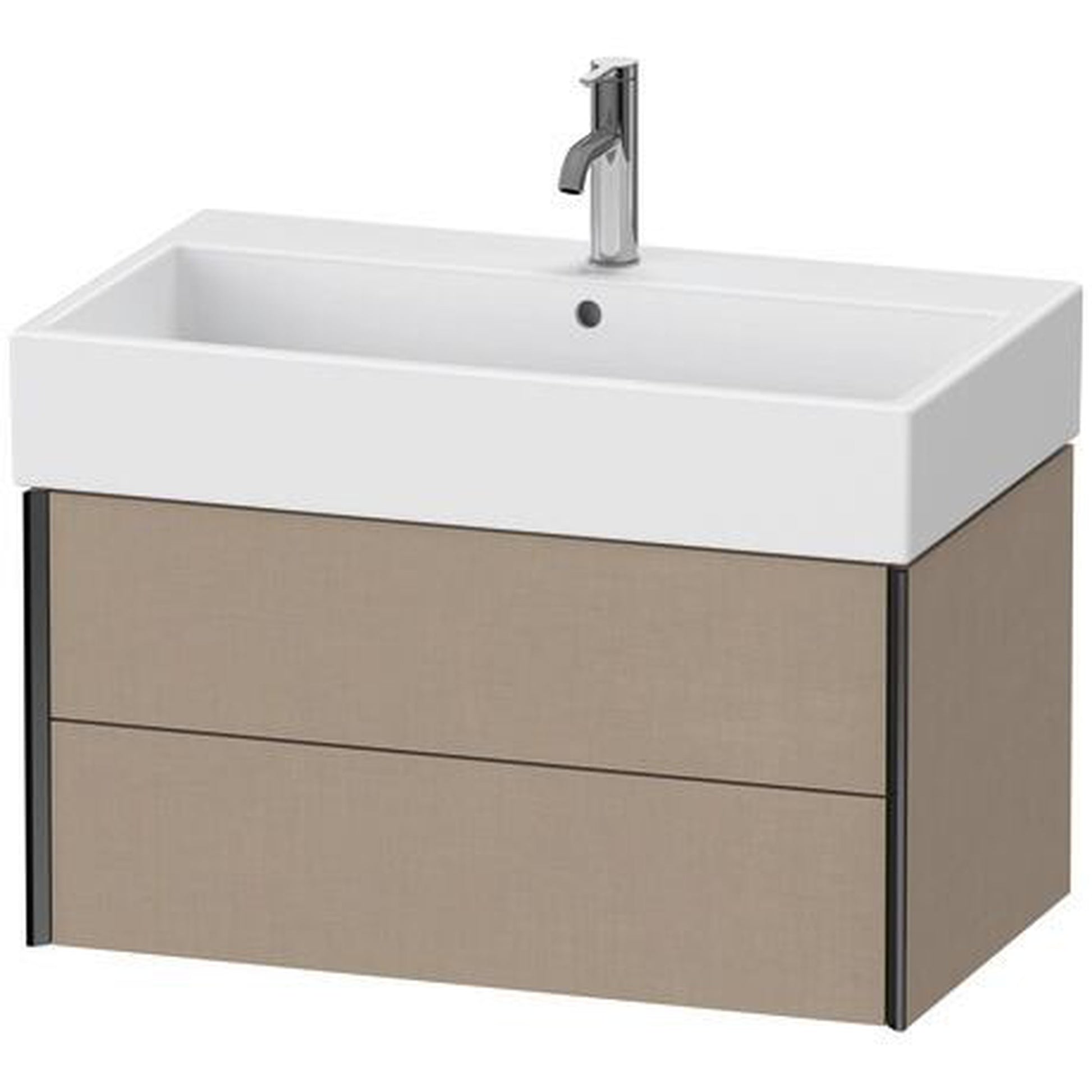 Duravit Xviu 31" x 16" x 18" Two Drawer Wall-Mount Vanity Unit, Linen (XV43360B275)