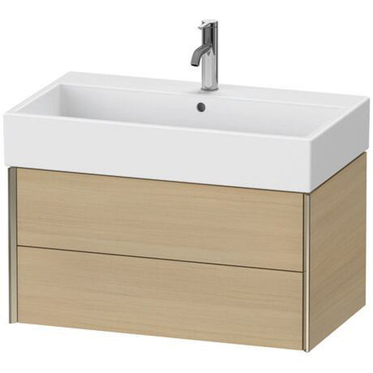 Duravit Xviu 31" x 16" x 18" Two Drawer Wall-Mount Vanity Unit, Mediterreanean Oak Real Wood Veneer (XV43360B171)