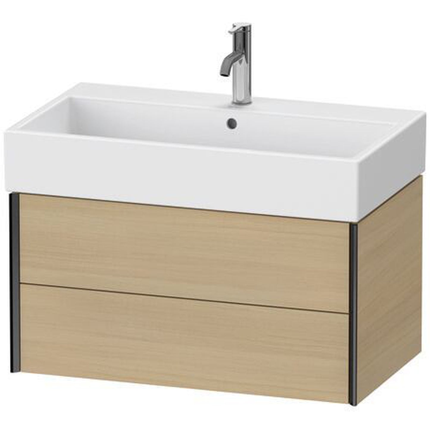 Duravit Xviu 31" x 16" x 18" Two Drawer Wall-Mount Vanity Unit, Mediterreanean Oak Real Wood Veneer (XV43360B271)