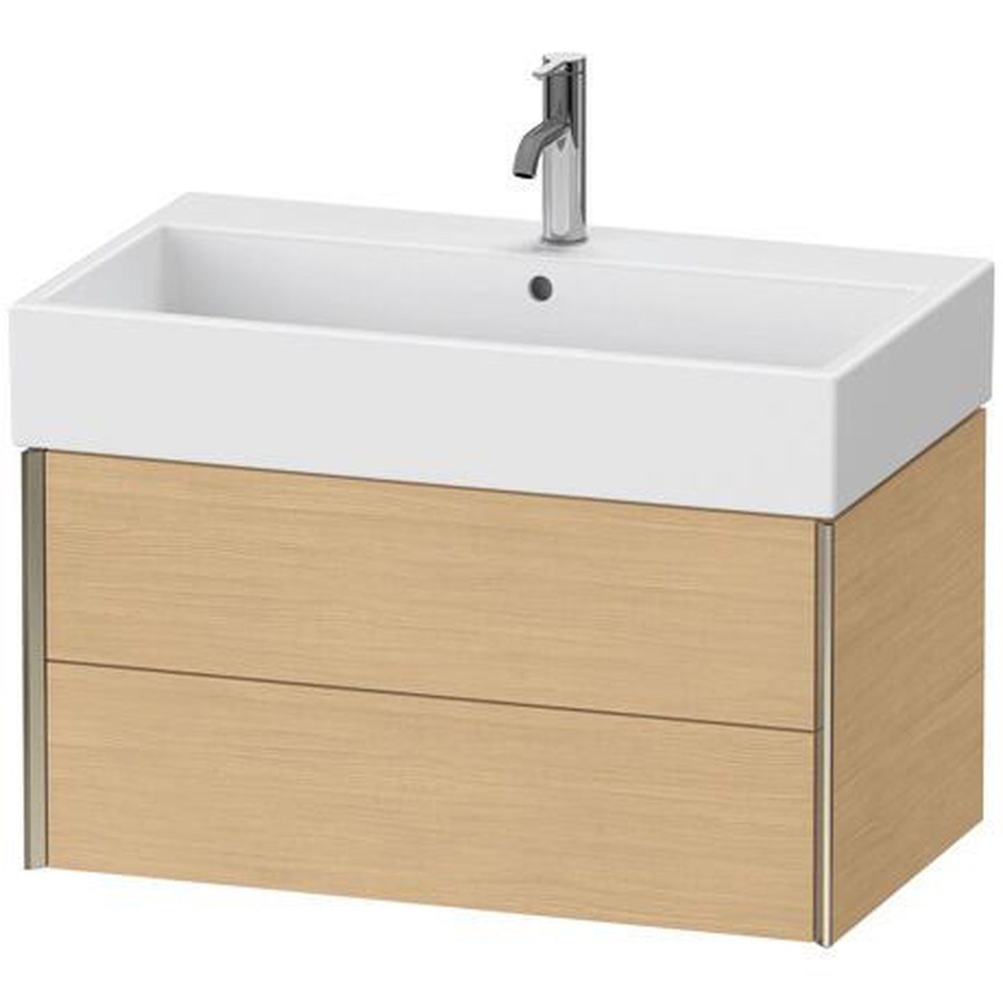 Duravit Xviu 31" x 16" x 18" Two Drawer Wall-Mount Vanity Unit, Natural Oak (XV43360B130)