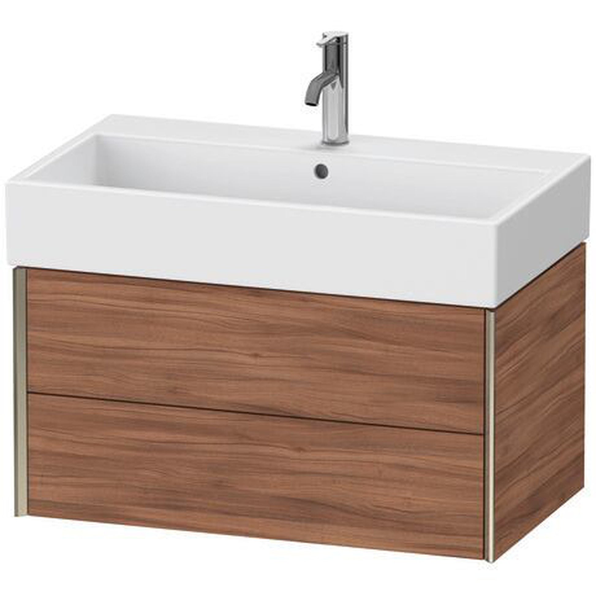 Duravit Xviu 31" x 16" x 18" Two Drawer Wall-Mount Vanity Unit, Natural Walnut (XV43360B179)