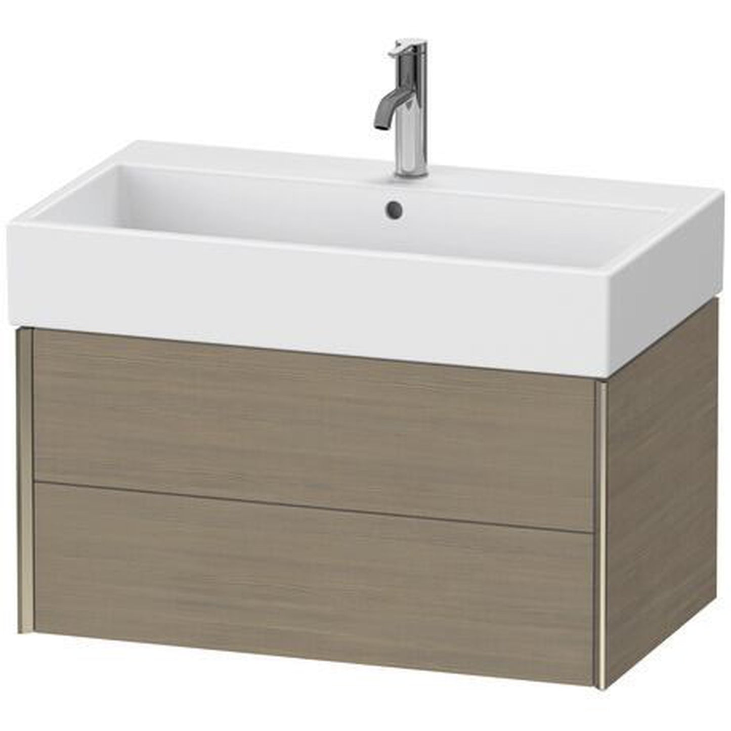 Duravit Xviu 31" x 16" x 18" Two Drawer Wall-Mount Vanity Unit, Oak Terra (XV43360B135)