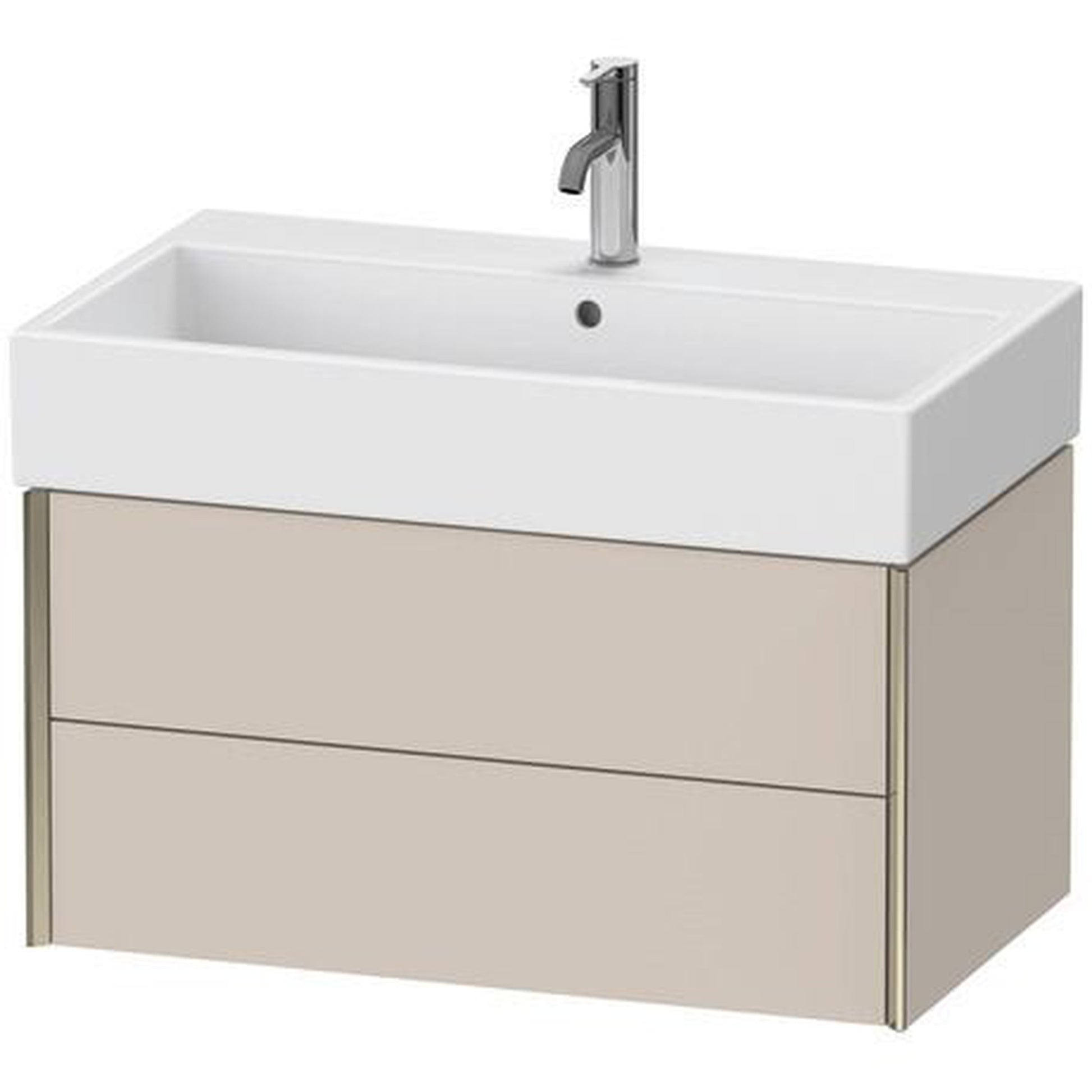 Duravit Xviu 31" x 16" x 18" Two Drawer Wall-Mount Vanity Unit, Taupe Matt (XV43360B191)