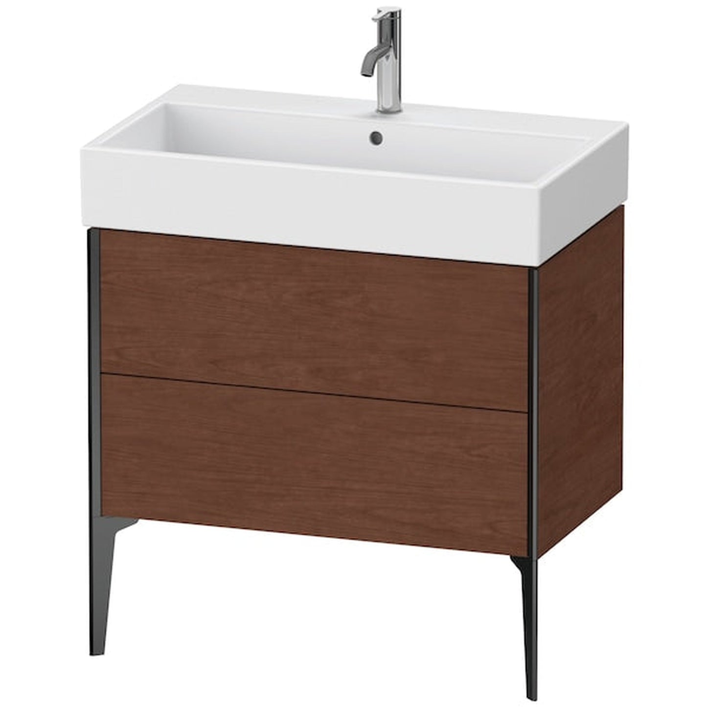 Duravit Xviu 31" x 19" x 18" Two Drawer Floorstanding Vanity Unit, American Walnut (XV45360B213)