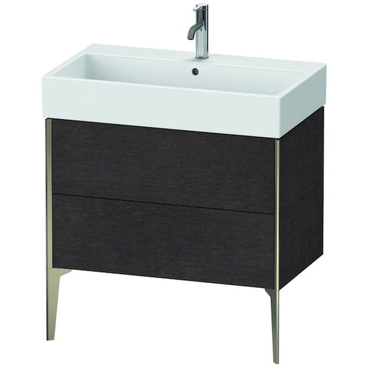 Duravit Xviu 31" x 19" x 18" Two Drawer Floorstanding Vanity Unit, Brushed Dark Oak Real Wood Veneer (XV45360B172)
