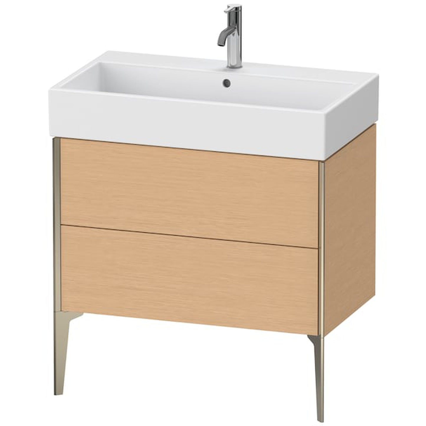 Duravit Xviu 31" x 19" x 18" Two Drawer Floorstanding Vanity Unit, Brushed Oak (XV45360B112)