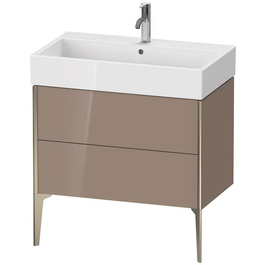 Duravit Xviu 31" x 19" x 18" Two Drawer Floorstanding Vanity Unit, Cappuccino High Gloss (XV45360B186)