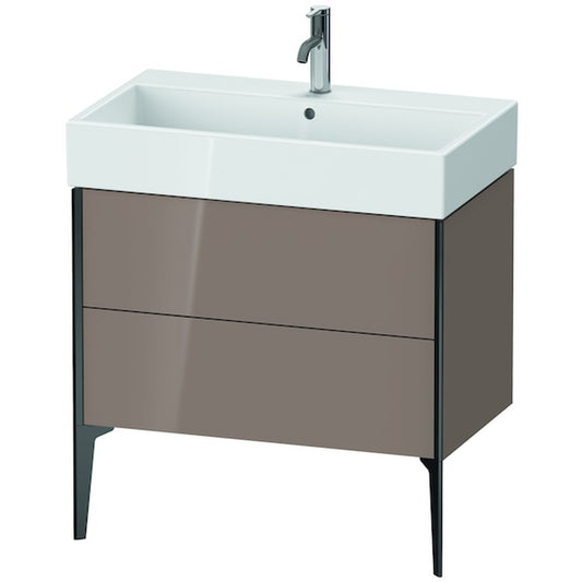 Duravit Xviu 31" x 19" x 18" Two Drawer Floorstanding Vanity Unit, Cappuccino High Gloss (XV45360B286)