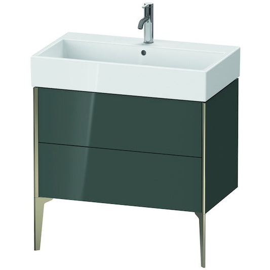 Duravit Xviu 31" x 19" x 18" Two Drawer Floorstanding Vanity Unit, Dolomiti Grey High Gloss Lacquer (XV45360B138)